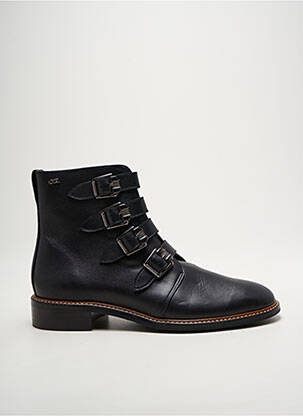 Botine/ghete material neted toc plat până la 3 cm negru GEO-REINO femeie