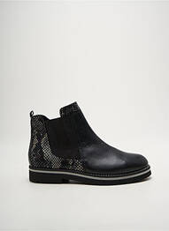 Botine/ghete material neted toc plat până la 3 cm negru GEO-REINO femme