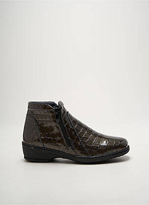 Botine/ghete material neted toc plat până la 3 cm gri NOTTON femeie