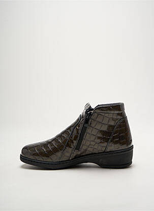 Botine/ghete material neted toc plat până la 3 cm gri NOTTON femeie