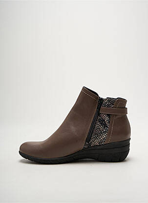 Botine/ghete material neted toc de 4 la 6 cm maro GEO-REINO femeie