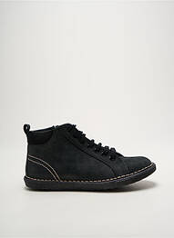 Adidași nubuc toc plat până la 3 cm negru BRAN'S femme