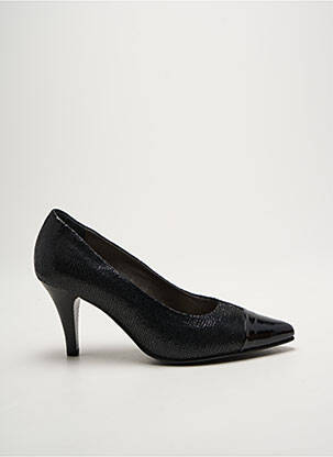 Pantofi cu toc material neted toc de 7 la 9 cm negru ALPINA femeie