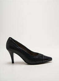 Pantofi cu toc material neted toc de 7 la 9 cm negru ALPINA femme