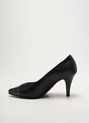 Pantofi cu toc material neted toc de 7 la 9 cm negru ALPINA femeie