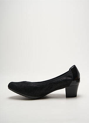 Pantofi cu toc material neted toc de 4 la 6 cm negru ALPINA femeie