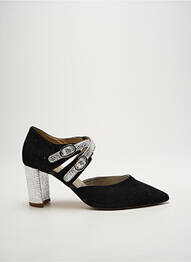 Pantofi cu toc țesătură satinată toc de 7 la 9 cm argintiu J.METAYER femme