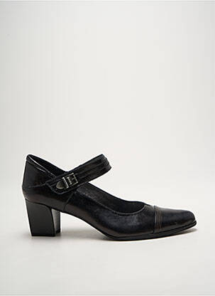 Pantofi cu toc țesătură satinată toc de 4 la 6 cm negru J.METAYER femeie