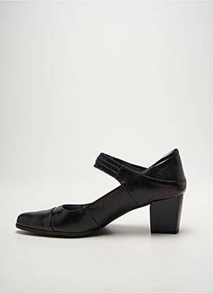 Pantofi cu toc țesătură satinată toc de 4 la 6 cm negru J.METAYER femeie