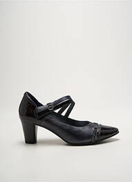 Pantofi cu toc material neted toc de 4 la 6 cm negru J.METAYER femme