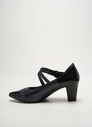 Pantofi cu toc material neted toc de 4 la 6 cm negru J.METAYER femeie