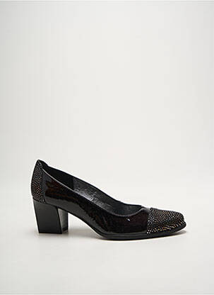 Pantofi cu toc material neted toc de 4 la 6 cm negru J.METAYER femeie