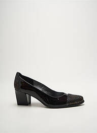 Pantofi cu toc material neted toc de 4 la 6 cm negru J.METAYER femme