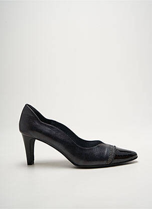 Pantofi cu toc țesătură satinată toc de 7 la 9 cm negru J.METAYER femeie