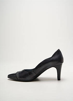 Pantofi cu toc țesătură satinată toc de 7 la 9 cm negru J.METAYER femeie