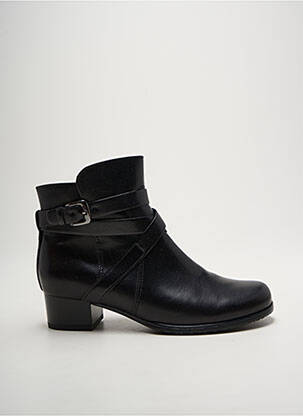 Botine/ghete material neted toc plat până la 3 cm negru JENNY femeie
