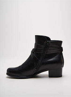 Botine/ghete material neted toc plat până la 3 cm negru JENNY femeie