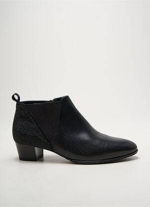 Botine/ghete țesătură satinată toc de 4 la 6 cm negru ARA femeie