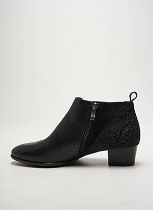 Botine/ghete țesătură satinată toc de 4 la 6 cm negru ARA femeie