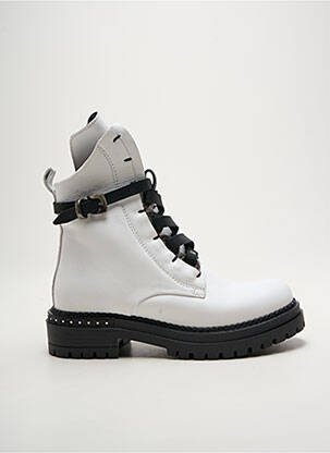 Botine/ghete material neted toc de 4 la 6 cm alb METAMORF'OSE femeie