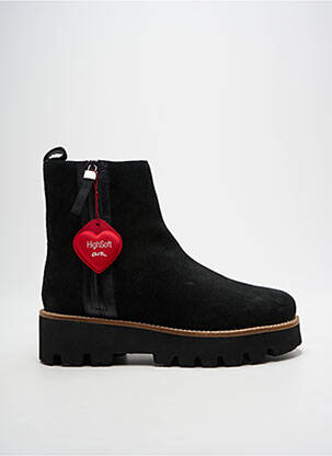 Botine/ghete nubuc toc de 4 la 6 cm negru ARA femeie