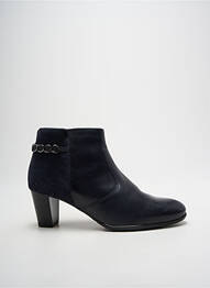 Botine/ghete țesătură satinată toc de 4 la 6 cm albastru ARA femme