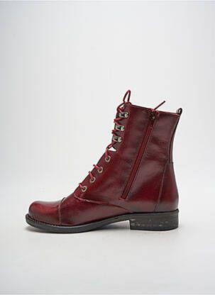 Botine/ghete material neted toc plat până la 3 cm roșu ROCK & ROSE femeie