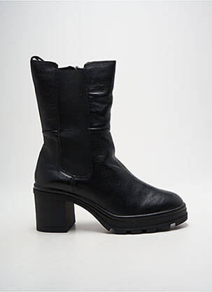 Botine/ghete material neted toc de 7 la 9 cm negru CAPRICE femeie
