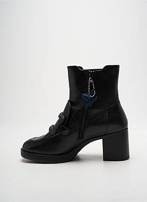 Botine/ghete material neted toc de 4 la 6 cm negru CAPRICE femeie