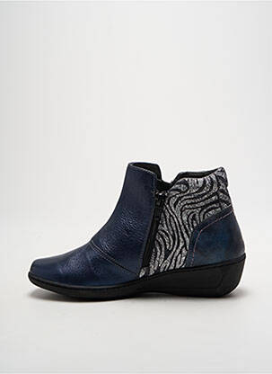 Botine/ghete material neted toc plat până la 3 cm albastru OTTILIA femeie