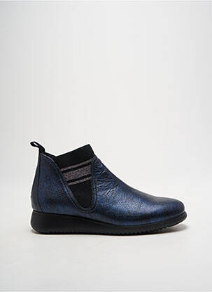 Botine/ghete material neted toc plat până la 3 cm albastru BAERCHI femeie