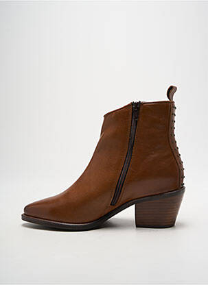 Botine/ghete material neted toc de 4 la 6 cm maro ELUE PAR NOUS femeie
