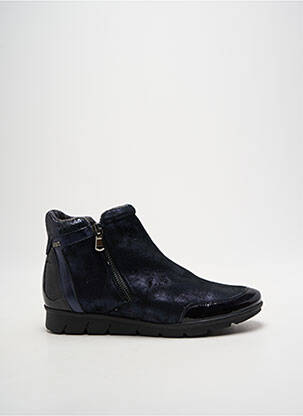 Botine/ghete material neted toc plat până la 3 cm albastru ATK femeie