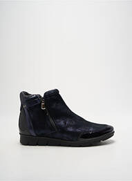 Botine/ghete material neted toc plat până la 3 cm albastru ATK femme
