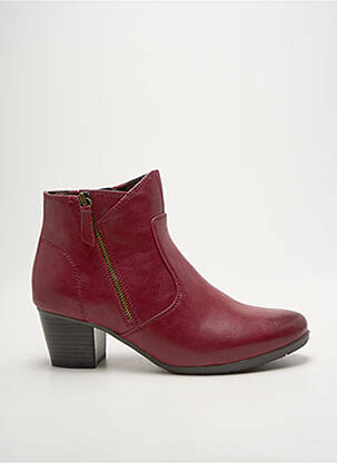 Botine/ghete material neted toc de 4 la 6 cm violet JANA femeie