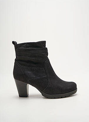 Botine/ghete cubanez toc de 4 la 6 cm negru JANA femeie