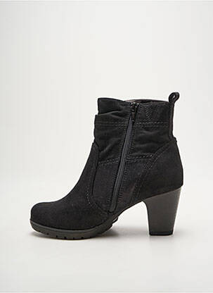Botine/ghete cubanez toc de 4 la 6 cm negru JANA femeie