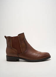 Botine/ghete material neted toc plat până la 3 cm maro JANA femme