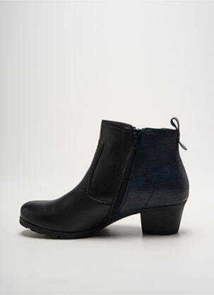 Botine/ghete material neted toc de 4 la 6 cm albastru JANA femeie