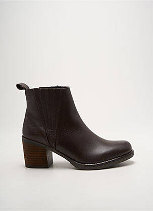 Botine/ghete toc pătrat toc de 4 la 6 cm maro OTTILIA femeie