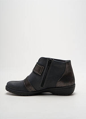 Botine/ghete țesătură satinată toc plat până la 3 cm argintiu SUAVE femeie