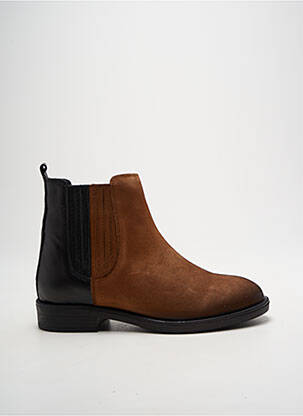 Botine/ghete material neted toc plat până la 3 cm maro ELUE PAR NOUS femeie