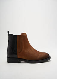 Botine/ghete material neted toc plat până la 3 cm maro ELUE PAR NOUS femme