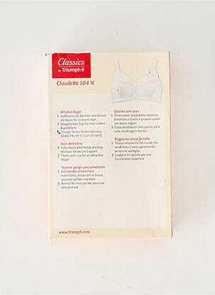 Sutien efect material satinat sutien cupe întregi cu decolteu înalt alb TRIUMPH femeie