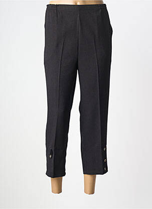 Pantalon 7/8 țesătură poplin mărime normală negru 20/20 femeie