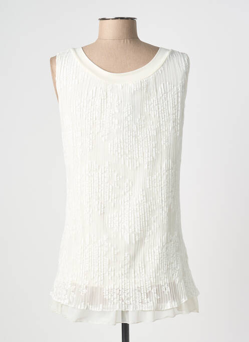 Top alb PLURIELLES femeie