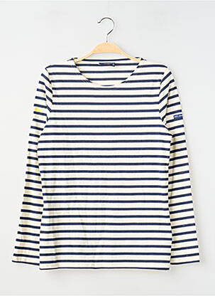 Tricou croială dreaptă mâneci lungi bej SAINT JAMES femme