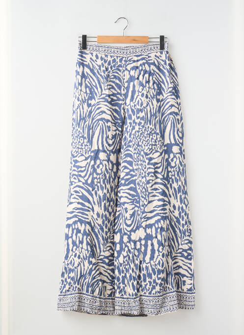 Pantalon drept țesătură poplin mărime normală albastru MOLLY BRACKEN femme