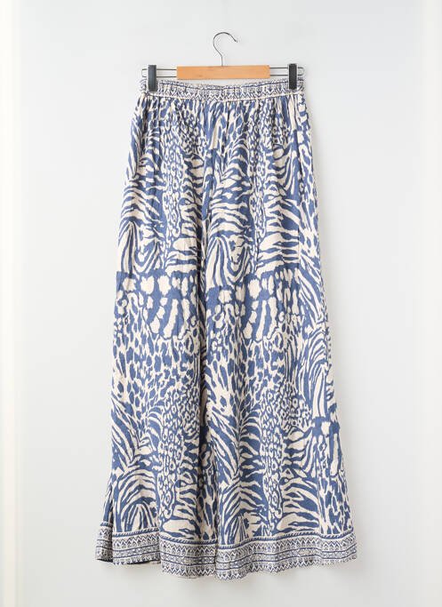 Pantalon drept țesătură poplin mărime normală albastru MOLLY BRACKEN femme