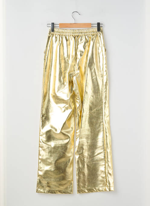 Pantalon drept închidere cu fermoar sub clapetă cu nasturi mărime normală auriu ANGE femme